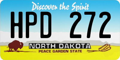 ND license plate HPD272