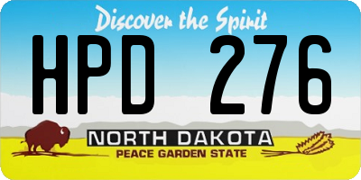 ND license plate HPD276