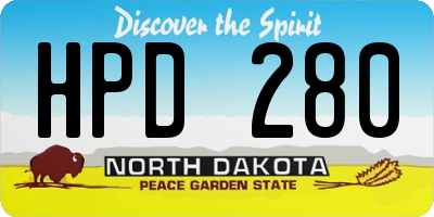 ND license plate HPD280