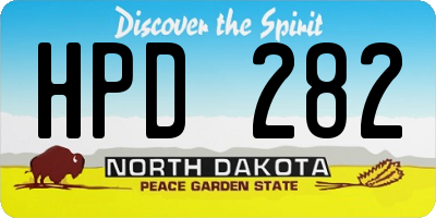 ND license plate HPD282