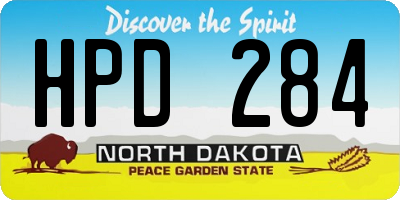 ND license plate HPD284
