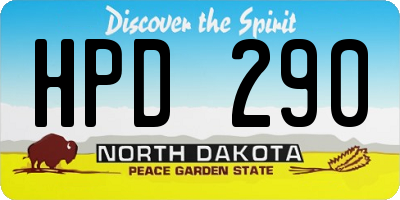 ND license plate HPD290
