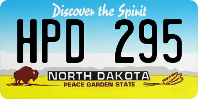 ND license plate HPD295