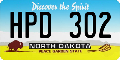 ND license plate HPD302