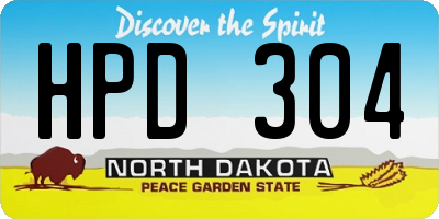 ND license plate HPD304