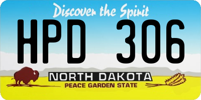 ND license plate HPD306