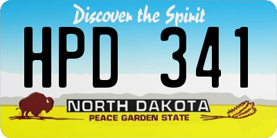 ND license plate HPD341