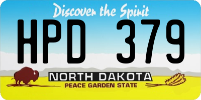 ND license plate HPD379