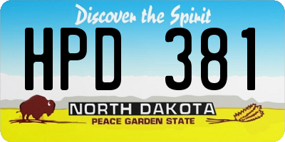 ND license plate HPD381
