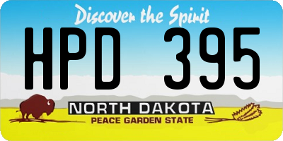 ND license plate HPD395
