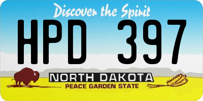 ND license plate HPD397