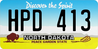 ND license plate HPD413