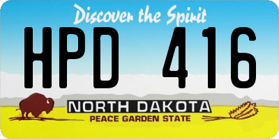 ND license plate HPD416