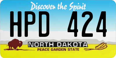 ND license plate HPD424