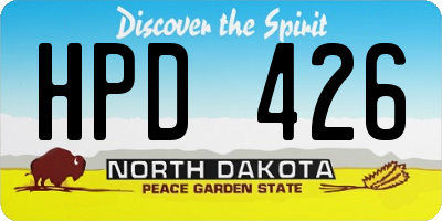 ND license plate HPD426