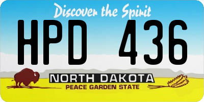 ND license plate HPD436