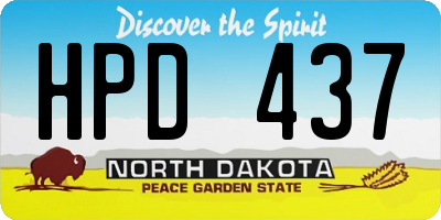 ND license plate HPD437