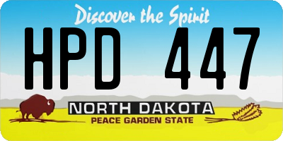 ND license plate HPD447