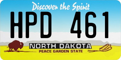 ND license plate HPD461