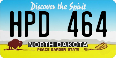 ND license plate HPD464