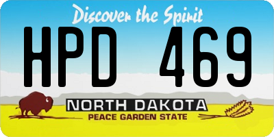 ND license plate HPD469