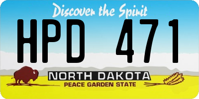 ND license plate HPD471