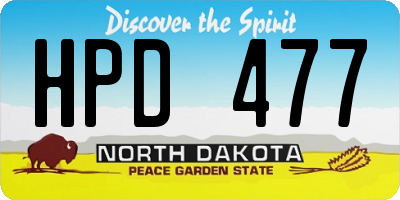 ND license plate HPD477