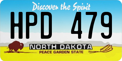 ND license plate HPD479