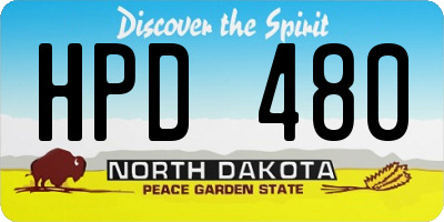 ND license plate HPD480