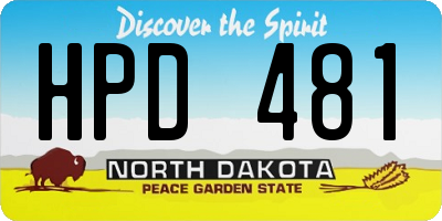 ND license plate HPD481
