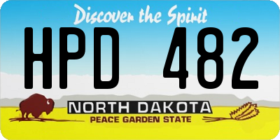 ND license plate HPD482