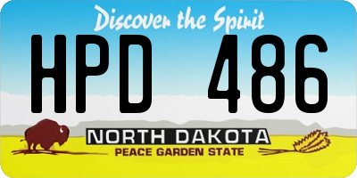 ND license plate HPD486