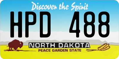 ND license plate HPD488