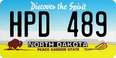 ND license plate HPD489