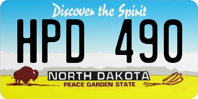 ND license plate HPD490