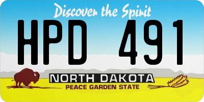 ND license plate HPD491