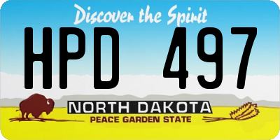 ND license plate HPD497