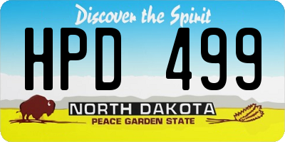 ND license plate HPD499