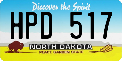 ND license plate HPD517