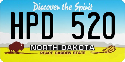 ND license plate HPD520