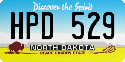 ND license plate HPD529