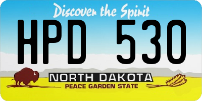 ND license plate HPD530