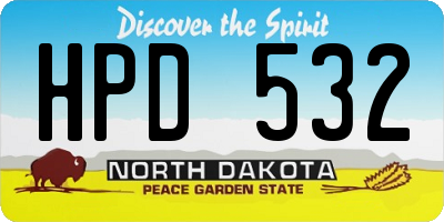 ND license plate HPD532