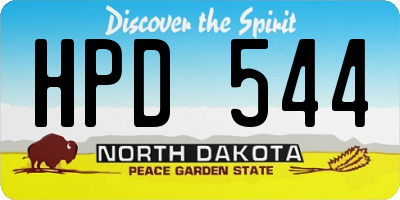 ND license plate HPD544