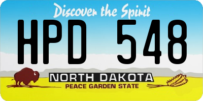 ND license plate HPD548