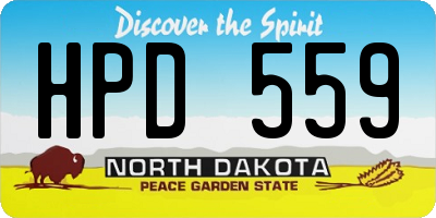 ND license plate HPD559