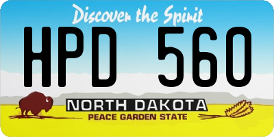 ND license plate HPD560