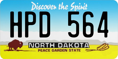 ND license plate HPD564