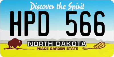 ND license plate HPD566
