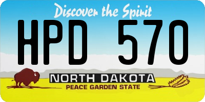 ND license plate HPD570